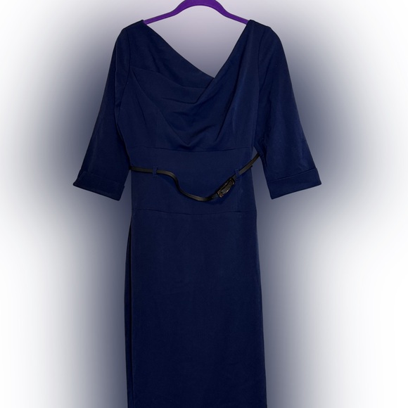 blue floral ruched midi dress Halo Shift Dress main image 0